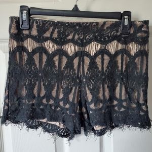 Black Lace Shorts
